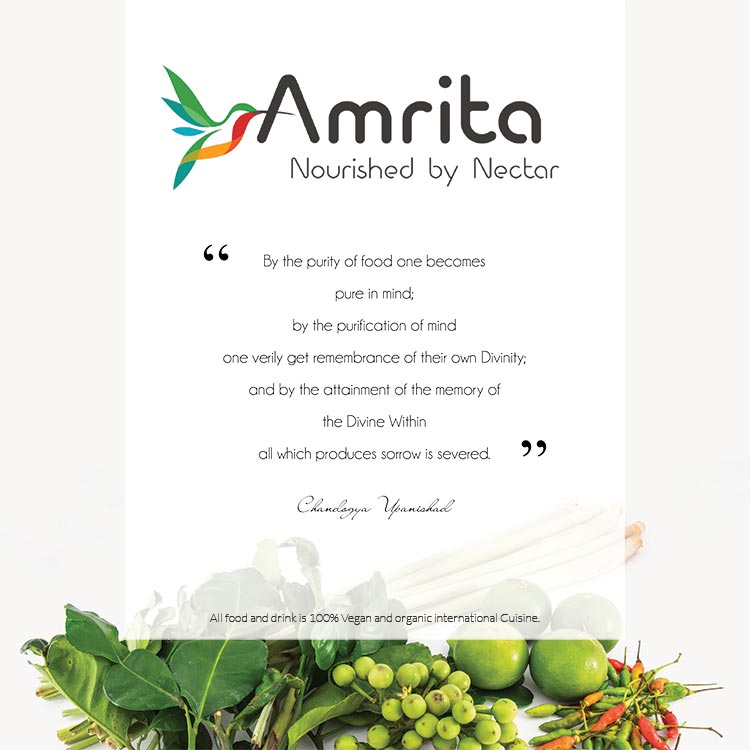 Amrita Restaurant Vegan Menu Ubud